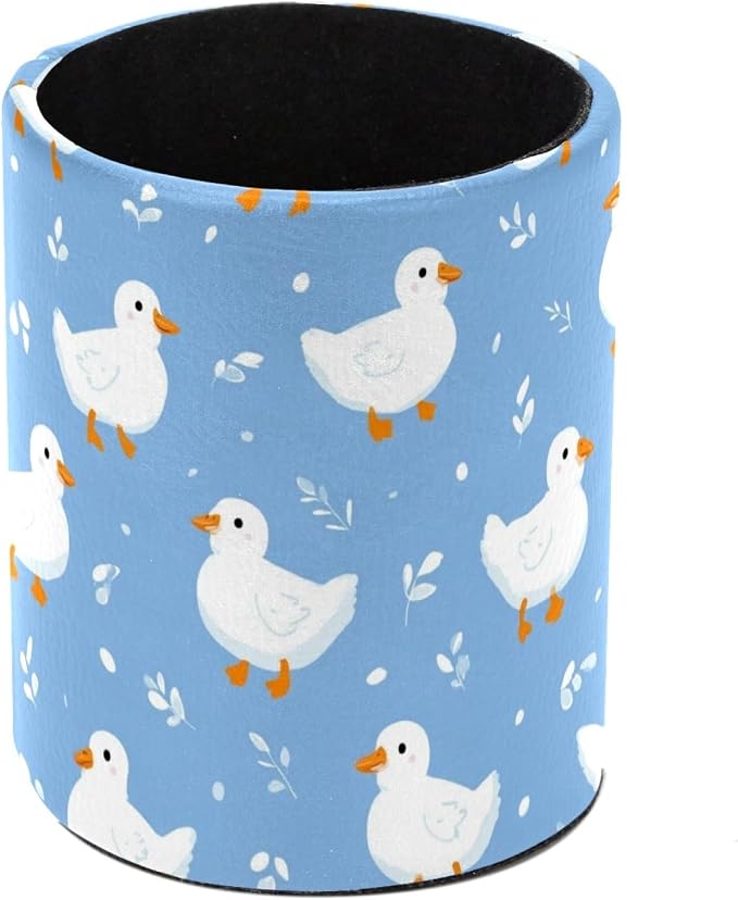 Cute Duck Pen Holder, Pencil Cup Marker Brush Holder Desk Storage Case, Desktop Organizer for School Office Home Supplies