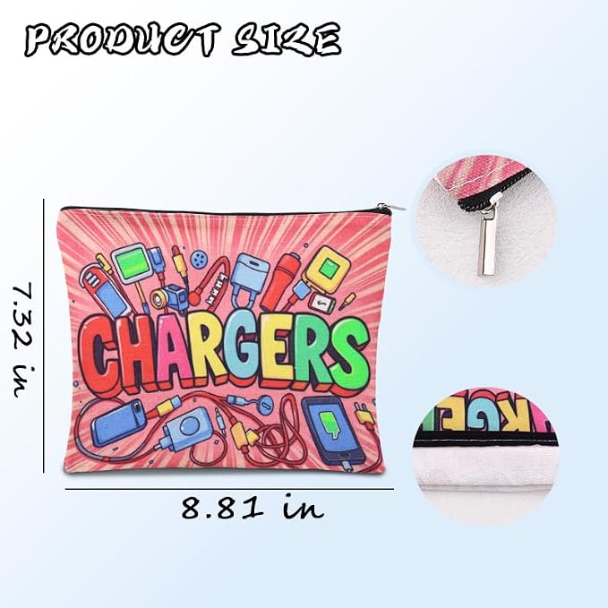 Sisadodo Charging Cable Organizer Travel Bag Toiletry Makeup Cosmetic Bags Medicine Med Toiletry Bag Pouch Diabetic Gifts Bags