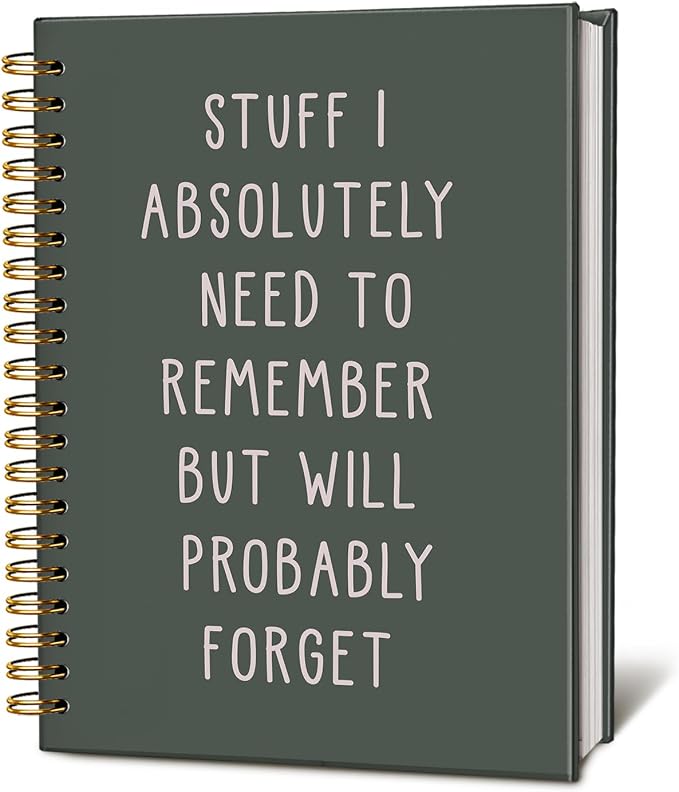 LIANGW Funny Dark Green Notebooks for Work, Coworker Office Gifts for Women | Funny Work Gifts for Coworkers & Boss, Fun Spiral Notebooks Journals for Writing, Funny Office Supplies 5.5x8.3 Inch