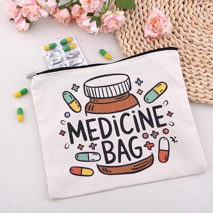 Sisadodo Charging Cable Organizer Travel Bag Toiletry Makeup Cosmetic Bags Medicine Med Toiletry Bag Pouch Diabetic Gifts Bags