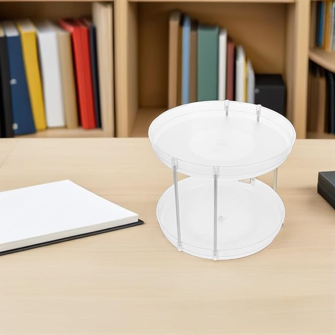 Tier Rotating Spice Rack Organizer for Countertop Kitchen Cabinets | Pet Construction, Easy to Clean, Multipurpose Storage, 360 Degree Smooth Rotation