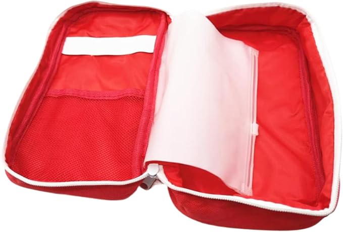First Aid Bag First Aid Kit Empty Medical Storage Bag Red Trauma Bag for Emergency First Aid Kits Car Workshop Cycling Outdoors (Red Handle)