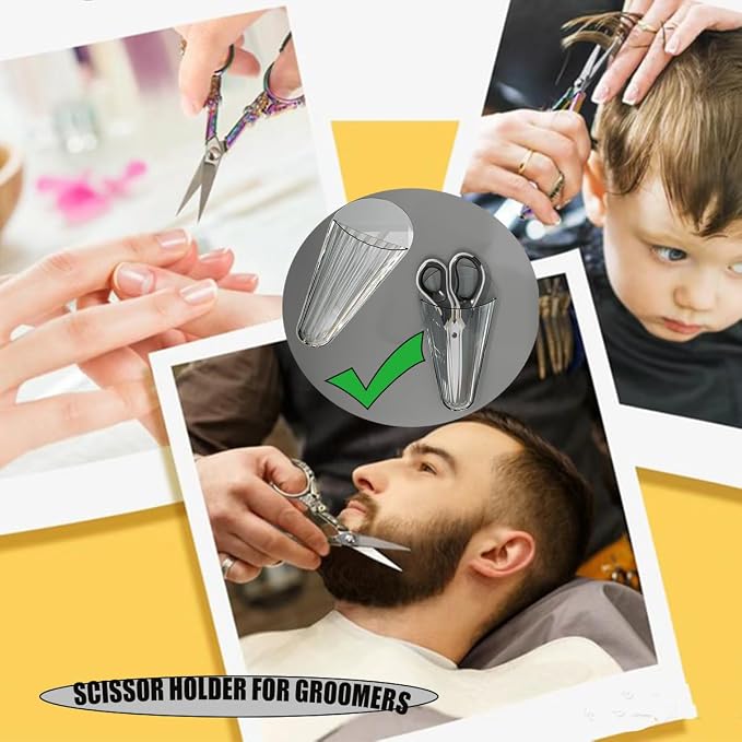 Scissors Box Adhesive,Scissor Holder,Cooking Food Utility Rack,Food Utility Scissors Rack for Kitchen Chopsticks,scissor Holder for Classroom(Clear-2PCS)