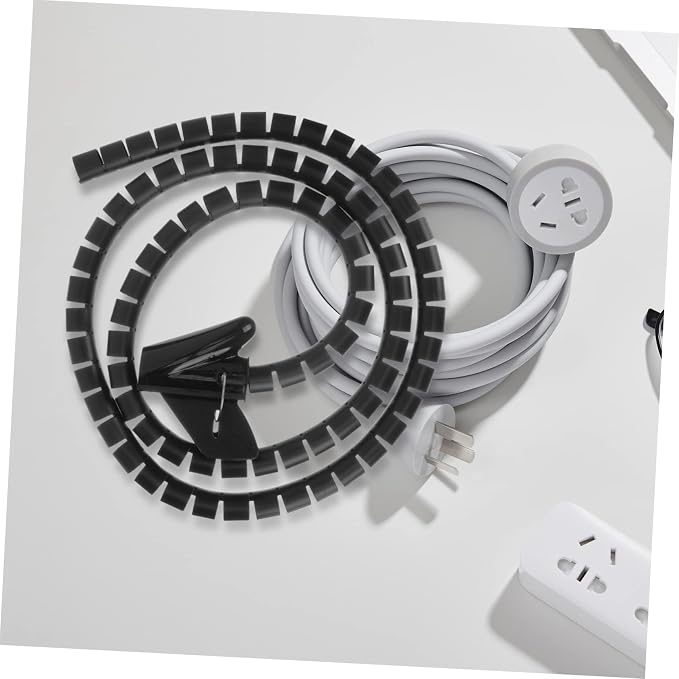KALLORY Spiral Winding Pipe Flexible Wire Wrap Organizer Coiled Tube for Home Office Protects Cords from Pets Boys and Girls Spiral Wire Sleeves