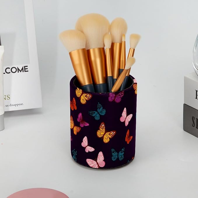 Butterfly Pen Holder, Pencil Cup Marker Brush Holder Desk Storage Case, Desktop Organizer for School Office Home Supplies