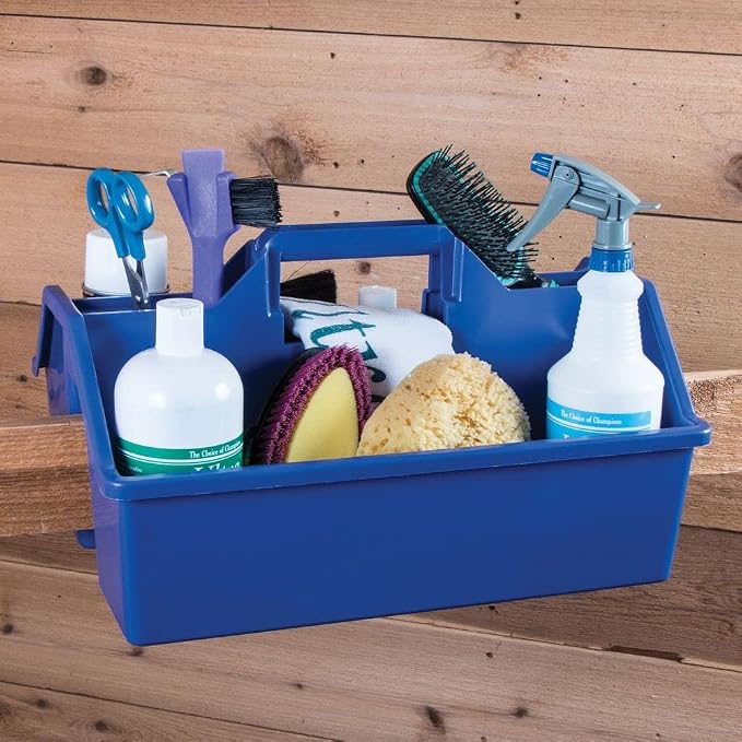 Dura-Tech Gold Tote-All Grooming Box | Essential for Horse Grooming | Ample Storage | Durable & Weather Resistant | Designed for Convenience | Perfect for Shows & Pros | Color Purple