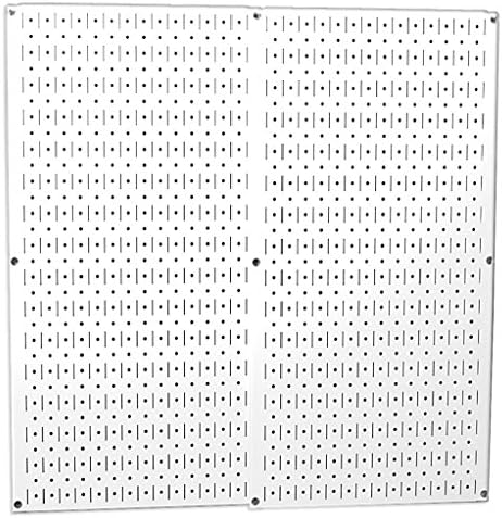 Wall Control Pegboard Organizer 4 ft. Metal Standard Tool Storage Kit With White Toolboard and Accessories - 30-P-3232W