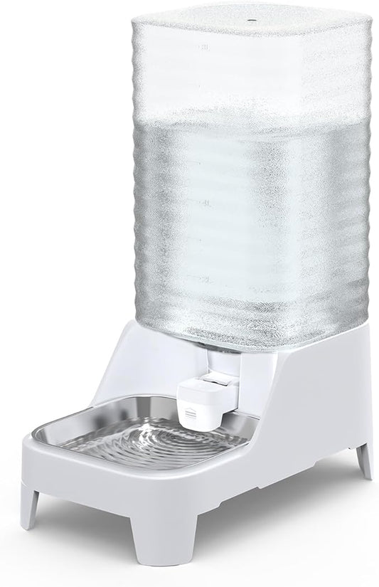 Automatic Dog Water Bowl Dispenser with Patented Faucet - 12L Large Gravity Cat Water Dispenser with Filter & Adjustable Base, Wide Mouth for Easy Clean, BPA-Free, Stainless Steel Pet Waterer for Pets
