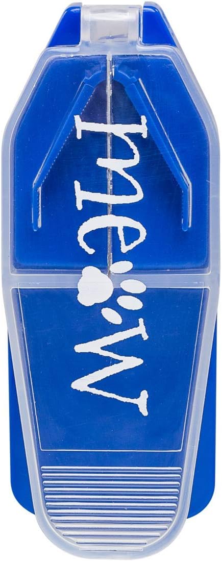 Ezy Dose Pet Pill Cutter with Safety Shield for Cats, Stainless Steel Blade | Daily Usage, Safely Cut Pills, Vitamins, Tablets in Half, Accurate and Easy Cutting, Travel Sized, BPA Free