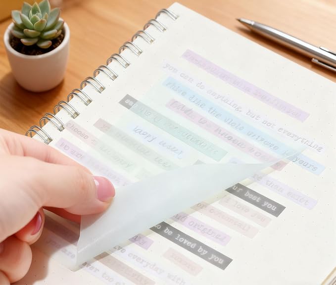 4pack Translucent Mixed Shape Glitter Sticky Notes for Annotating,Pastel Color Self-Stick Tabs Blank Index Sticker Funny Memo Pad Soft PET Page Flag for Organizer,Office,Valentines Day (Green)