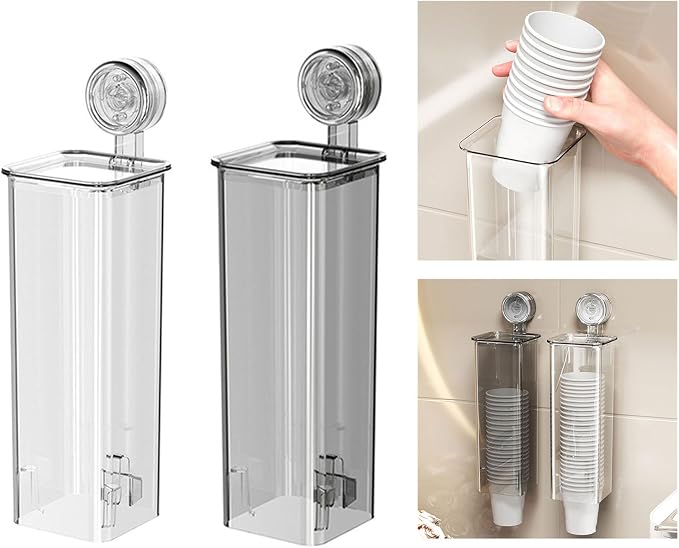 Paper Cup Organizers with Double Tubes Designs Home Decoration Portable Accessory for Household Easy Access Wall Mounted Storage Rack