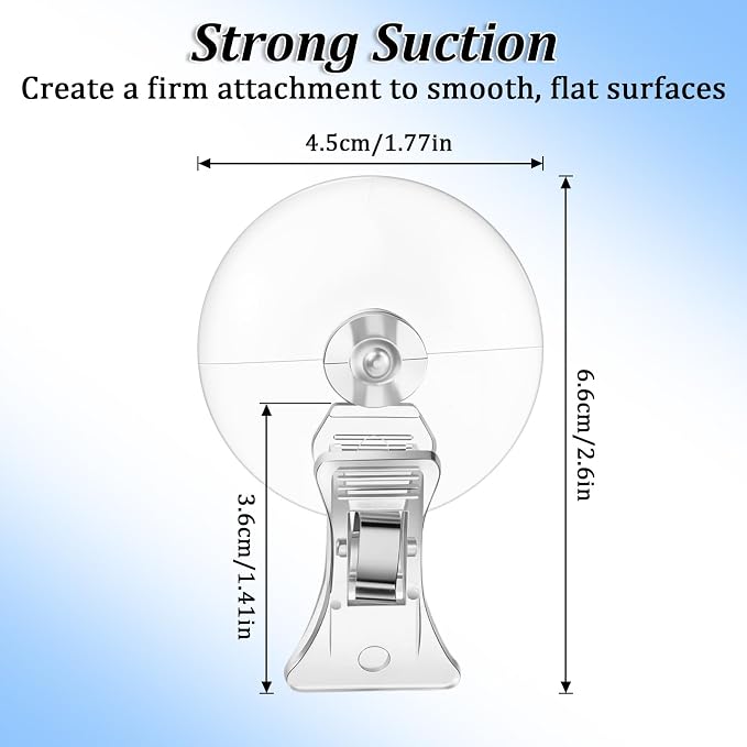 6 Pcs Aquarium Suction Cups with Clips - Aquarium Suction Cup Clips