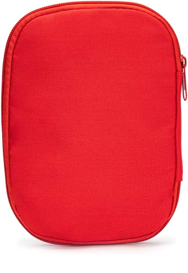 Red First Aid Bag Empty 1st Aid Bag Section Dividers Medical Travel Case Emergency First Responder Storage Compact Medicine Bag for Car Home Office Kitchen Sport Outdoors (Red)