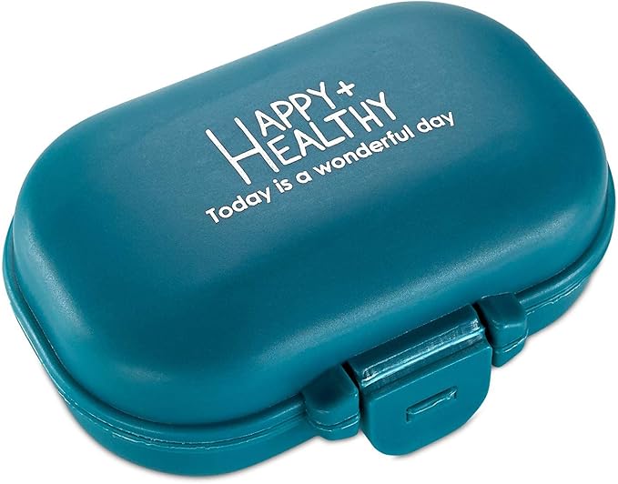 Pill Organizer Box - 4 Compartment Travel Medication Carry Case - A Daily Pill Box Vitamin Organizer Box for Your Pocket or Purse