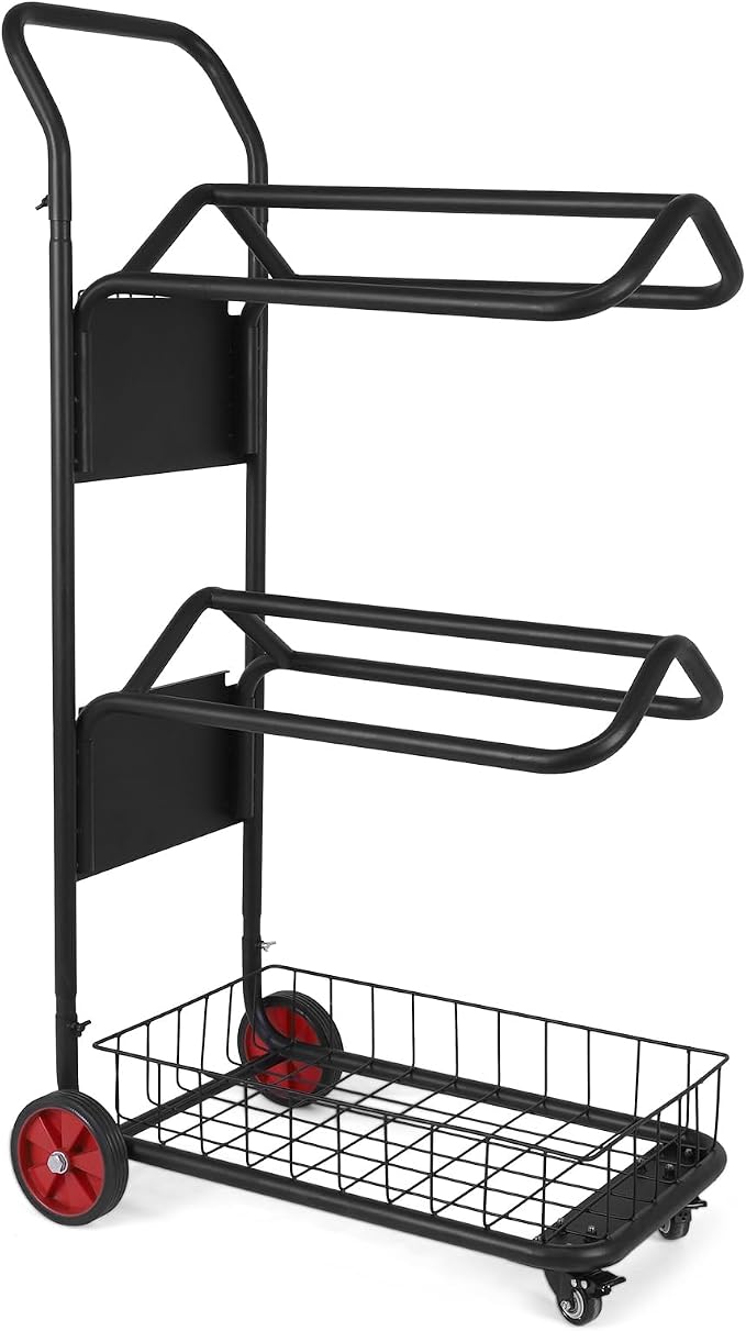 Horse Saddle Cart with Storage Basket 3 Tier Rolling Heavy | Heavy Duty Organizer for Stable Barn Tack Room Moving Transport Supplies