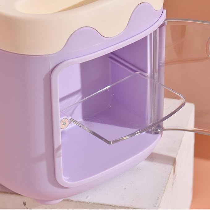 Pen Pencil Holder with Multi Compartments PP PET Cute Cartoon Pig Desktop Stationery Storage Organizer for Bedroom Dorm School Office Nail Makeup Brush Rack