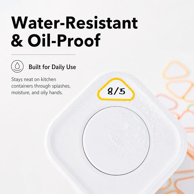 Removable Expiration Date Labels for Food Containers, Waterproof Food Storage Labels for Deli Containers, Best By Pantry Label, Freezer Refrigerator Label, Write On Kitchen Organization Label