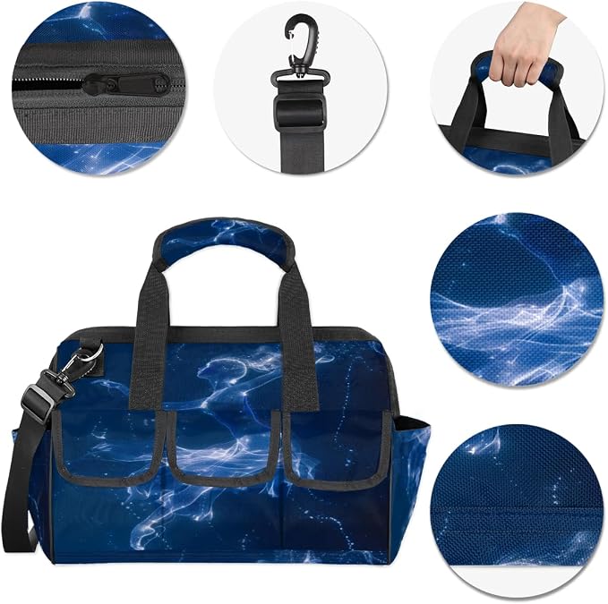 Ballerina Heavy Duty Tool Bag 14.8 Inch Art Portable Soft Tool Box Organizer Storage with Adjustable Shoulder Strap