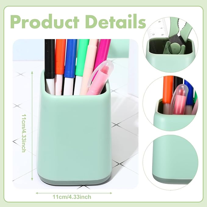 Marspark 12 Pcs Sage Green Desk Accessory Set Office Supplies Kit | Stapler Tape Dispenser Pen, Scissors Ruler Staple Remover Clips Sticky Notes, Sage Green Desk Supplies, Stationery Kit