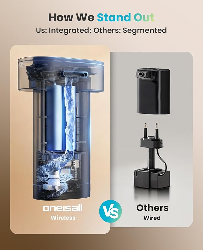 oneisall Cat Water Fountain Stainless Steel Tray: 108oz/3.2L Wireless Pet Fountain for Cats Indoor, Rechargeable Battery Operated Automatic Cordless Water Dispenser for Drinking, Ultra Quiet, BPA-Free