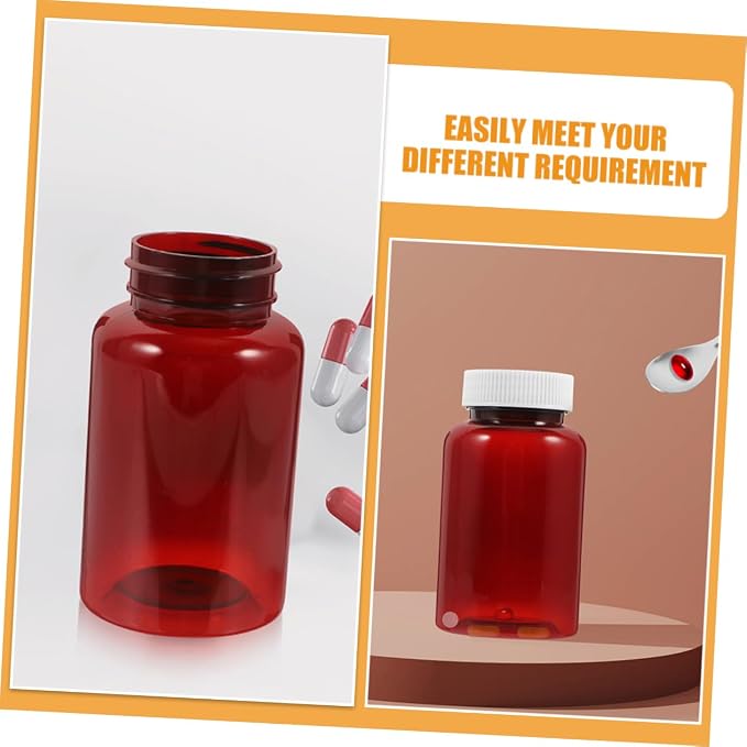 Ipetboom 16Pcs Empty Pill Bottles Securely Seal Your Medications Durable Pet Containers for Travel and Home Storage UV Protection for Quality Assurance