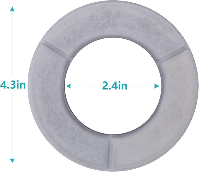 Filter Replacements for Xetino 2.5/3.5L/4.5L/6.5L/ No Spill Dog Water Bowl 4 Packs