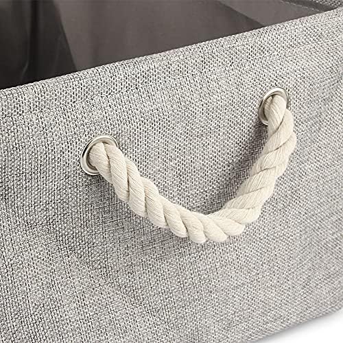 Dog Toy Storage Basket Bin with Personalized Pet's Name - Collapsible Rectangular Storage Box Chest Organizer for Dog Toys,Dog Coats,Dog Clothing,Dog Apparel & Accessories (Beige, M)