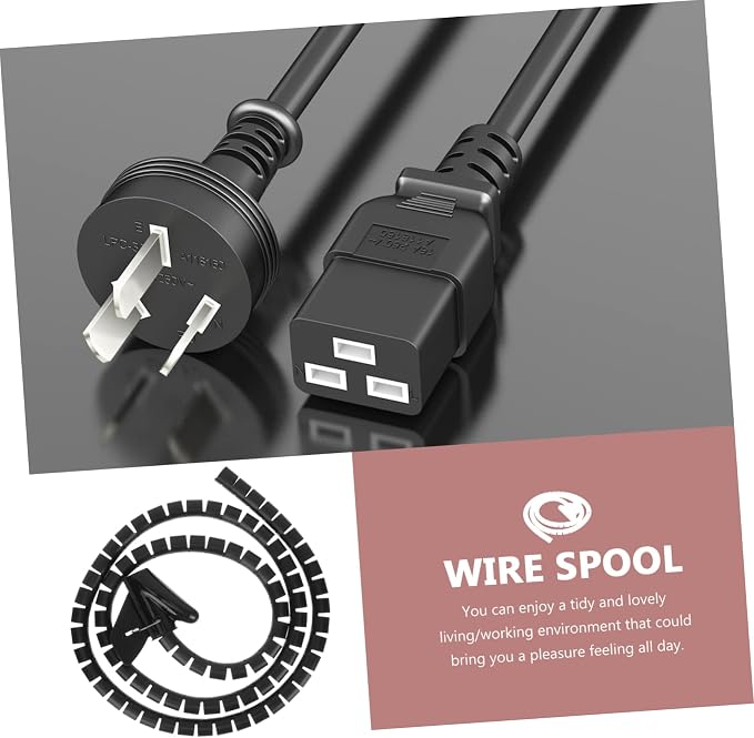 TEHAUX Spiral Coiled Tube Sleeve for Flexible Wire Wrap Organizer Protects Wires from Pets and Easy to Cut and