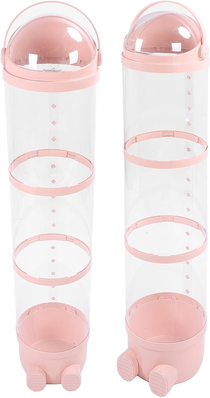 Stuffed Animal Storage Tube 130cm Large Capacity Transparent Plush Toy Display Bucket Organizer for Playroom Bedroom (Pink)