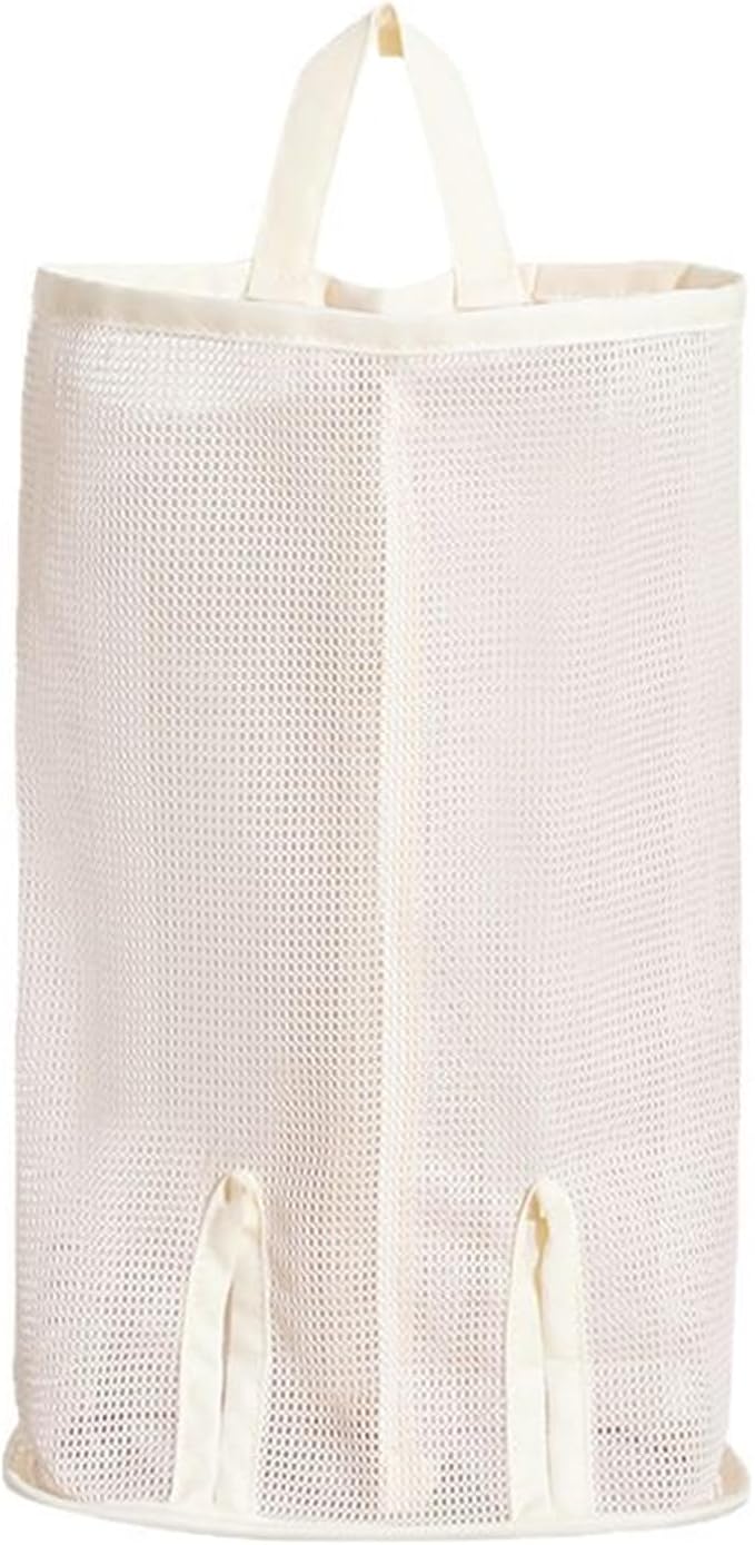 Pet Toy Storage Bag - Wall-Mounted, Space-Saving Organizer with Bottom Opening for Cat/Dog Toys (Toys Not Included) (Double)