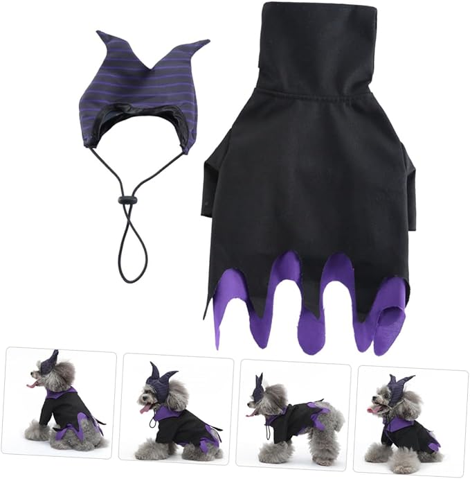 Wear-Resistant Witch Puppy Clothes Dog Halloween Costume Comfortable Pet Cosplay Outfit for Dogs and Cats Stylish Halloween Party Apparel to Make Pets Stand