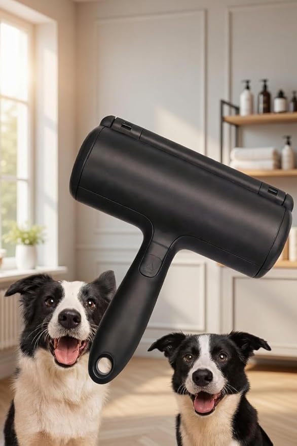 Reusable Pet Hair Remover Roller - Lint Brush for Dog & Cat Hair, Furniture, Couch, Carpet, Bedding, Car Seats - Eco-Friendly, Self-Cleaning, No Refills Needed