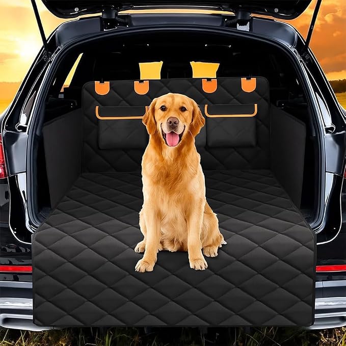 Cargo Liner for Dog for Caddy IV 2015 2016 2017 2018 2019 2020 | Durable waterproof; anti-slip scratch resistant; pet trunk cover; pet travel accessories; suv trunk protector