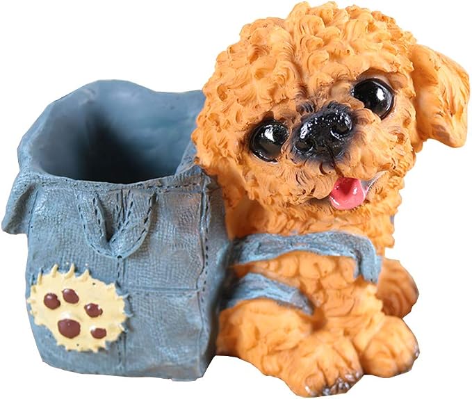 Puppy Dog Pencil Holder Pet Pen Cup Desk Organizer Poodle