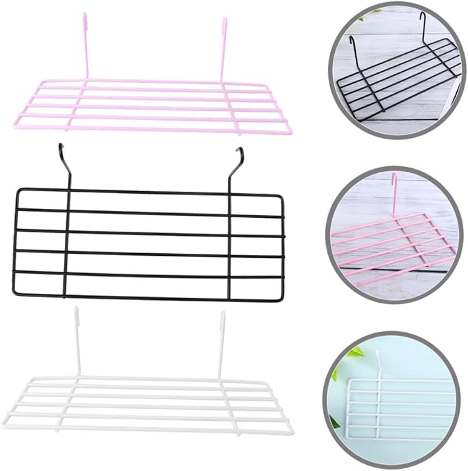 3pcs Parakeet Wall Mount Bird Platforms Iron Perch Stand for Small Parrots Cockatiels Lovebirds with Multifunctional Display Shelf for Cage