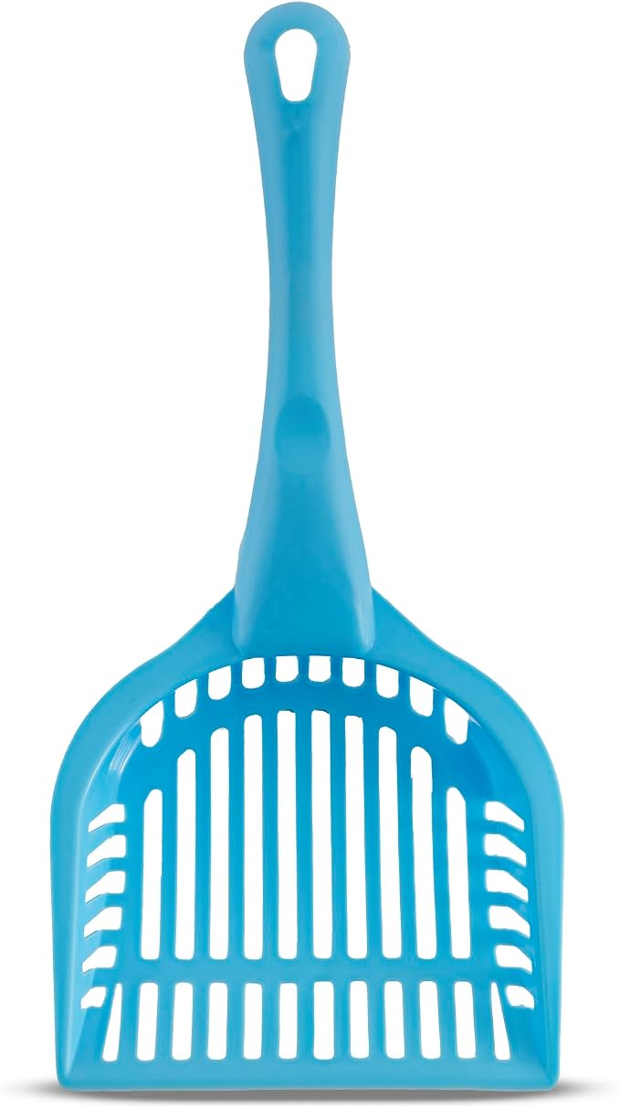 Fresh Step 4-in-1 Deluxe Cat Litter Cleanup Kit | Includes scoop, broom, dust pan, and hanging caddy, compatible with standard litter boxes, blue, 4-in-1