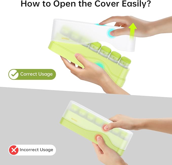 KOVIUU Weekly Pill Organizer 1 Time a Day, Detachable Pill Box 7 Day, Green | Travel Pill Case | Once Daily Medication Dispenser | Week Pill Holder Container for Vitamin, Medicine, Supplement | BPA-Free