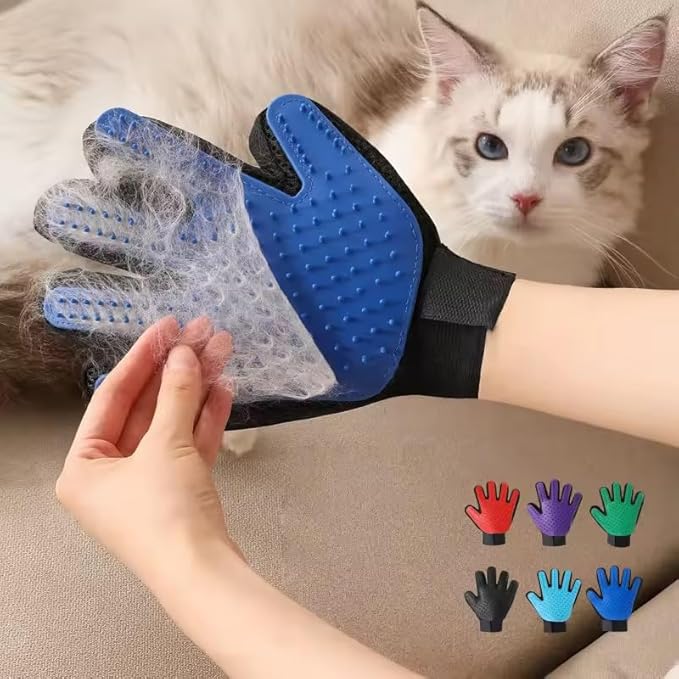 Pet Hair Remover Glove & Deshedding Pad for Dogs & Cats – Reusable Grooming Tool, Removes Loose Fur, Works on Furniture