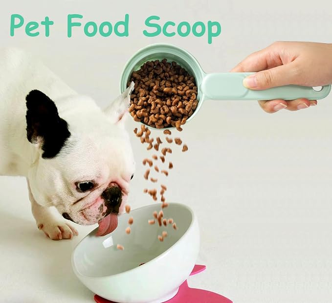 Joyinjojo Dog Food Scoop 1 Cup 1/2 Cup - Melamine Dog Food Measuring Cup, Pet Food Scoop for Dog Cat...Comfortable Long Handle for Easy to Scoop Food
