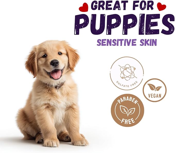 Kelebs Dog Shampoo | Allergies and itching | Dog Shampoo for Sensitive Skin | All Natural Dog Soap Bar with Lavender Oil & Oatmeal | Puppy Shampoo | No Plastic Vegan | 6PCS - Family Pack