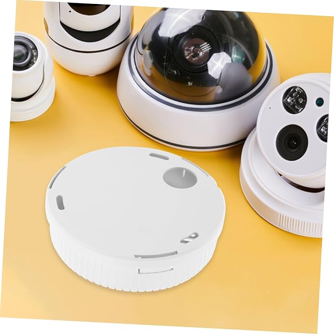 LIFKOME 2Pcs Ceiling Storage Box for Webcam and Security Camera Dome-Shaped Cable Management Holder for Monitor Router Speakers Easy Installation Plastic Material