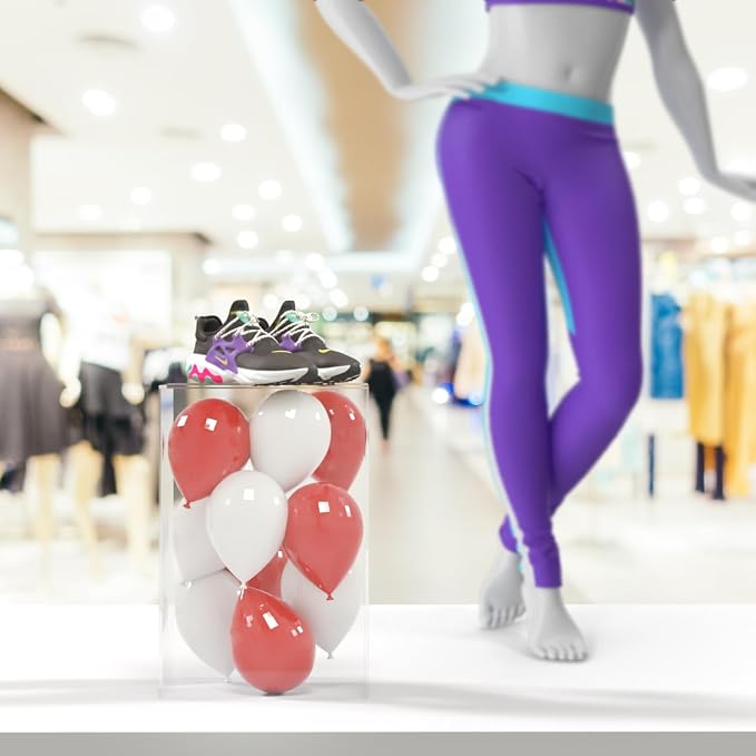 Clear Acrylic 12" x 12” x 19” Tall Display Box No Lid Hollow Pedestal 5 Sided Display Trinkets Flower Dust Cover Bin Collectible Items Elevated Multi Use Showcase No Assembly by Marketing Holders