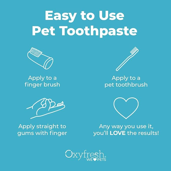 Oxyfresh Professional Cat & Dog Toothpaste, Teeth Cleaning Gel for Plaque, Tartar & Bad Breath, Vet-Approved Pet Dental Care, 4 oz