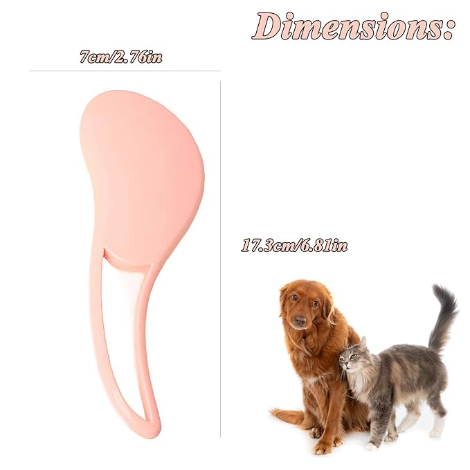 Dog Grooming Brush, Soft Puppy Massage Brush, Pet Hair Bathing Brush Comb, Hangable Grooming Tool for Poodles, Teddy, Yorkies, Maltese, Shih Tzu, Chihuahua (Light Pink)