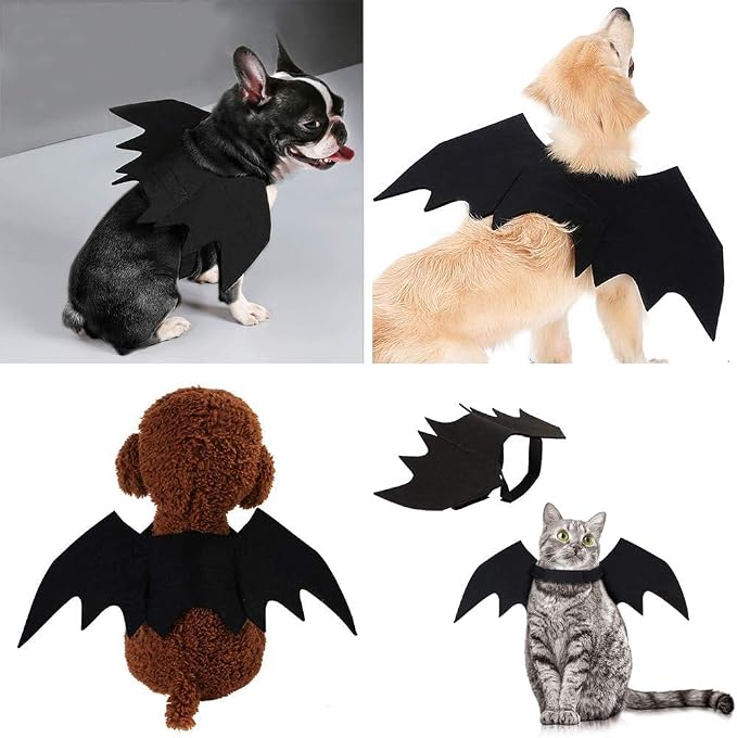 Cat Halloween Costume Bat Wing Pet Apparel for Small Dog Puppy Kitty Kitten | Halloween Cat Costumes Accessories Halloween Party Dress for Cat Small Dogs Puppy Kitty Kitten Boy or Girl