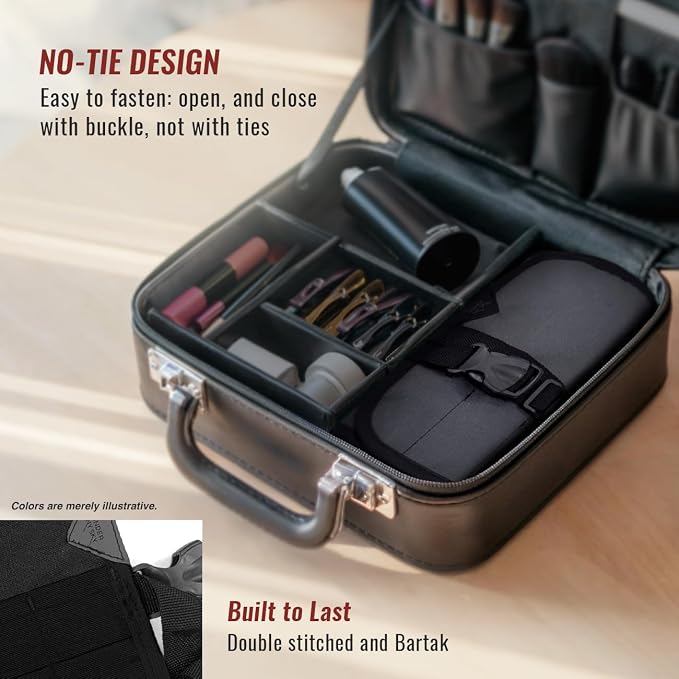 Under NY Sky Scissors Roll Up Case For Salon Hair Cutting Shears, Black | Professional Oxford Canvas Pouch Case, Portable Storage Organizer for Salon Tools, Hair Stylists, Barbers & Hairdressers