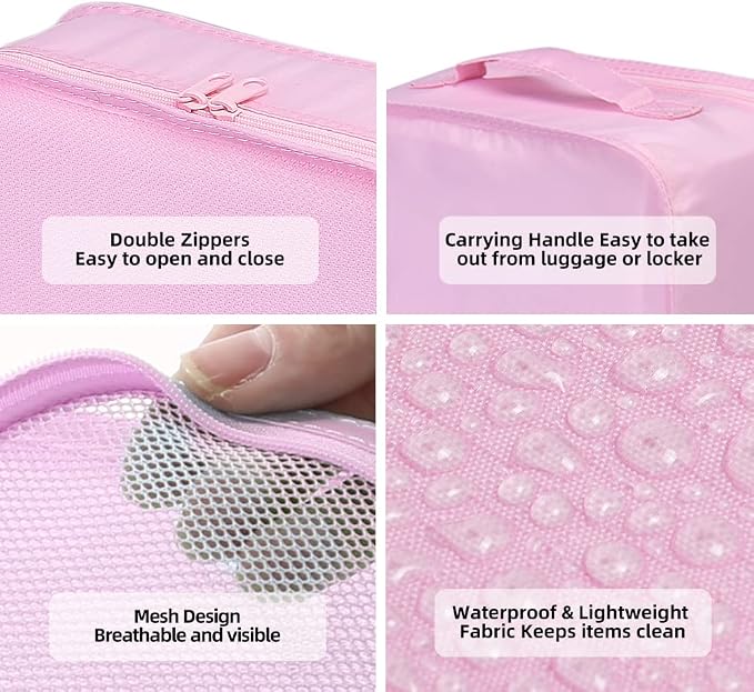 JJ POWER Travel Packing Cubes, Luggage Organizers with Shoe Bag