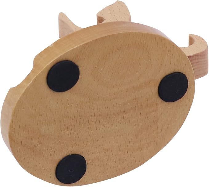 Cute Cat Cellphone Stand Holder Wooden Smartphone Desk Holder for All Mobile Phones Animal Phone Stand Desk Ornament