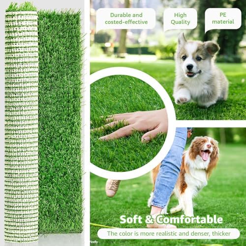 Artificial Dog Grass Pee Pad 39.4"x 31.5" 1 Pack, Fake Grass Potty Training | Easy to Clean, with Drainage, Reusable, Realistic, Pet-Friendly, Turf Grass Mat, for Apartment, Balcony, Indoor Outddor Use