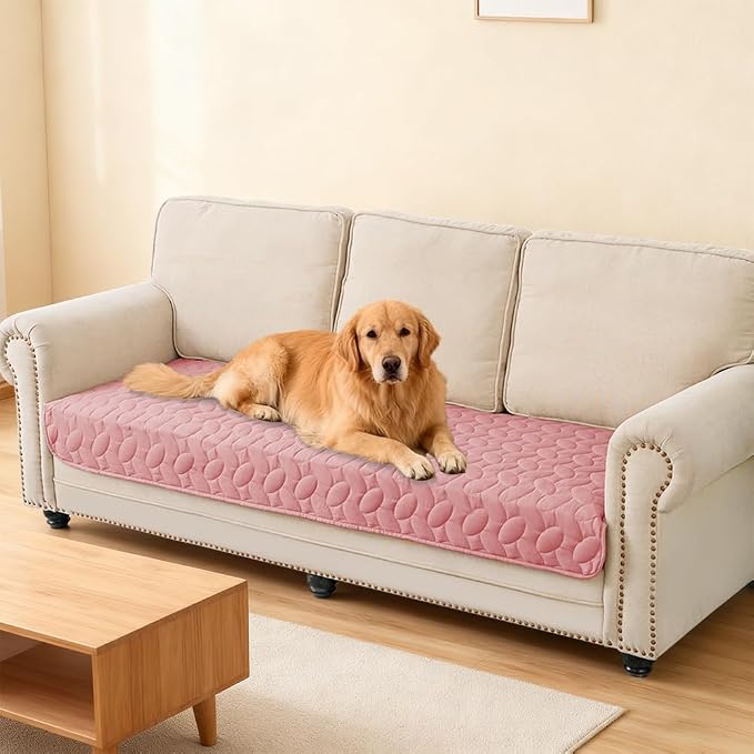 Ameritex Pet Bed Cover Dog Bed Blanket for Sofa and Furniture Waterproof New Pattern Design (30x70 Inch, Pink)